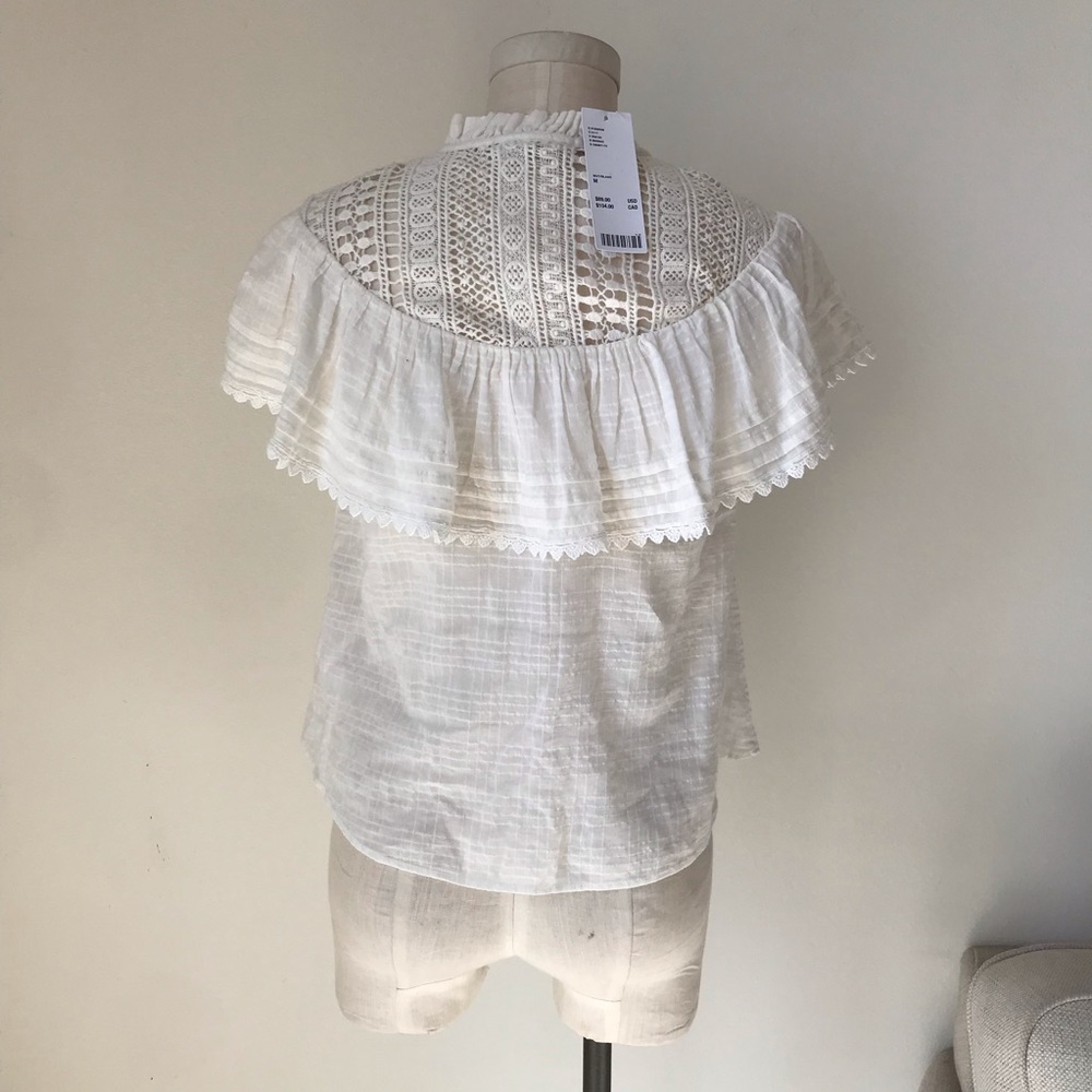 UO Bluebell Ruffle Button-Down Blouse - Picture 7 of 7
